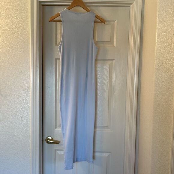 JAMES PERSE Ribbed Tank Bodycon Dress, Size 2 (medium) light Blue, NWOT Display - Picture 4 of 12